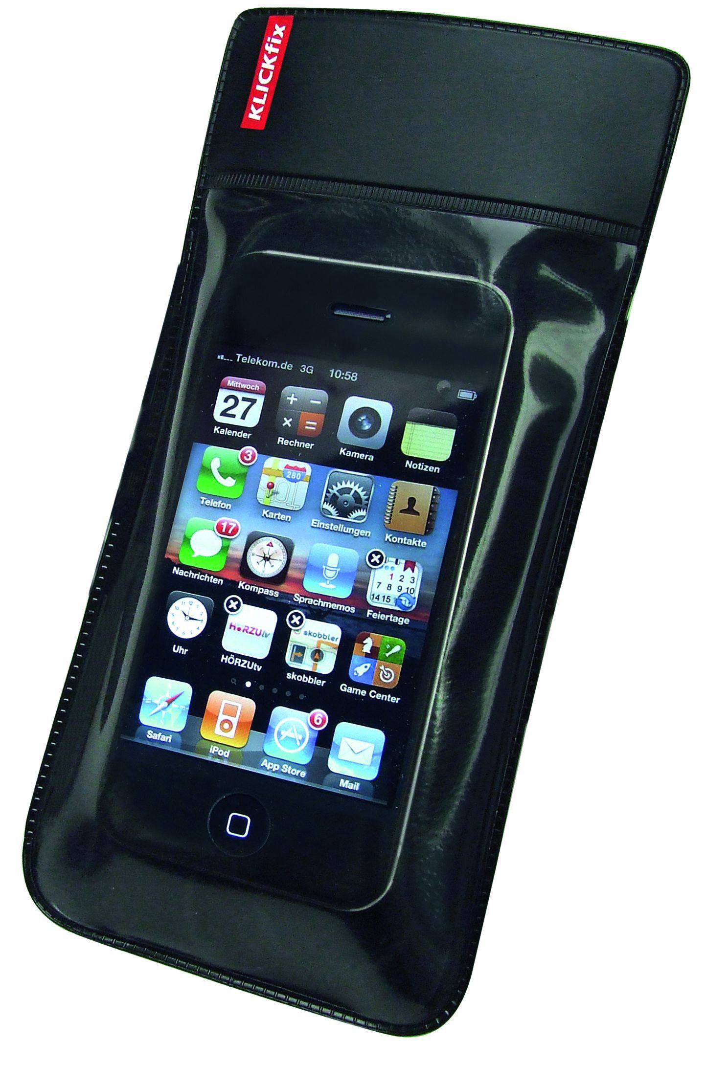 KLICKFIX Smartphonetasche mit Quad Adapter schwarz