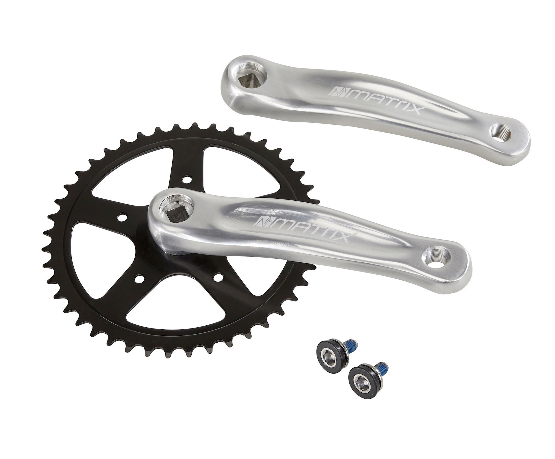 MATRIX Kettenradgarnitur Alu 4-kant für City Rad silber polish 44 Zähne