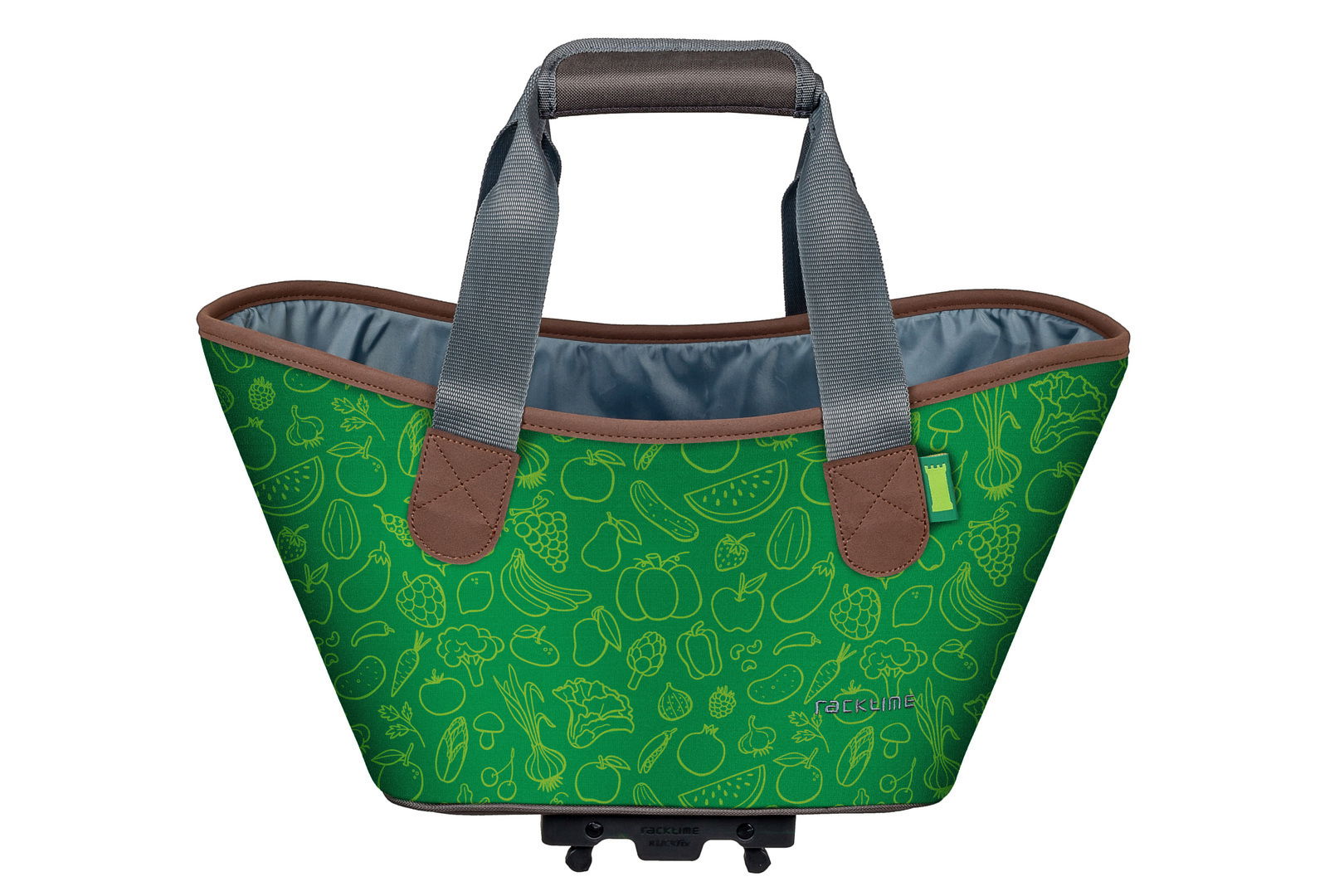 RACKTIME Gepäckträgertasche Agnetha Snapit Veggie Grün 15L Fahrradkorbtasche