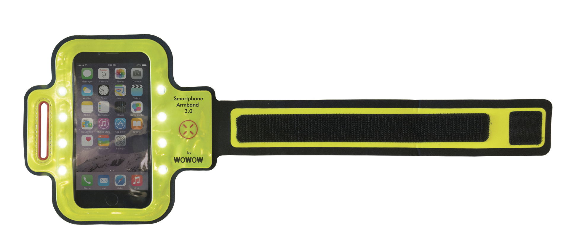 WOWOW Reflex-Band Smartphone Band 3.0 mit LED's gelb