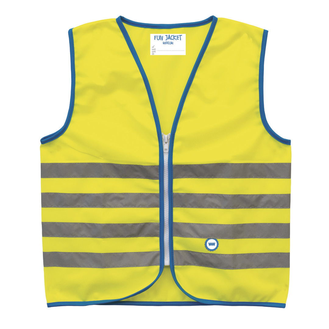 WOWOW Reflexweste Fun Jacket for Kids gelb Kinder Größe: M