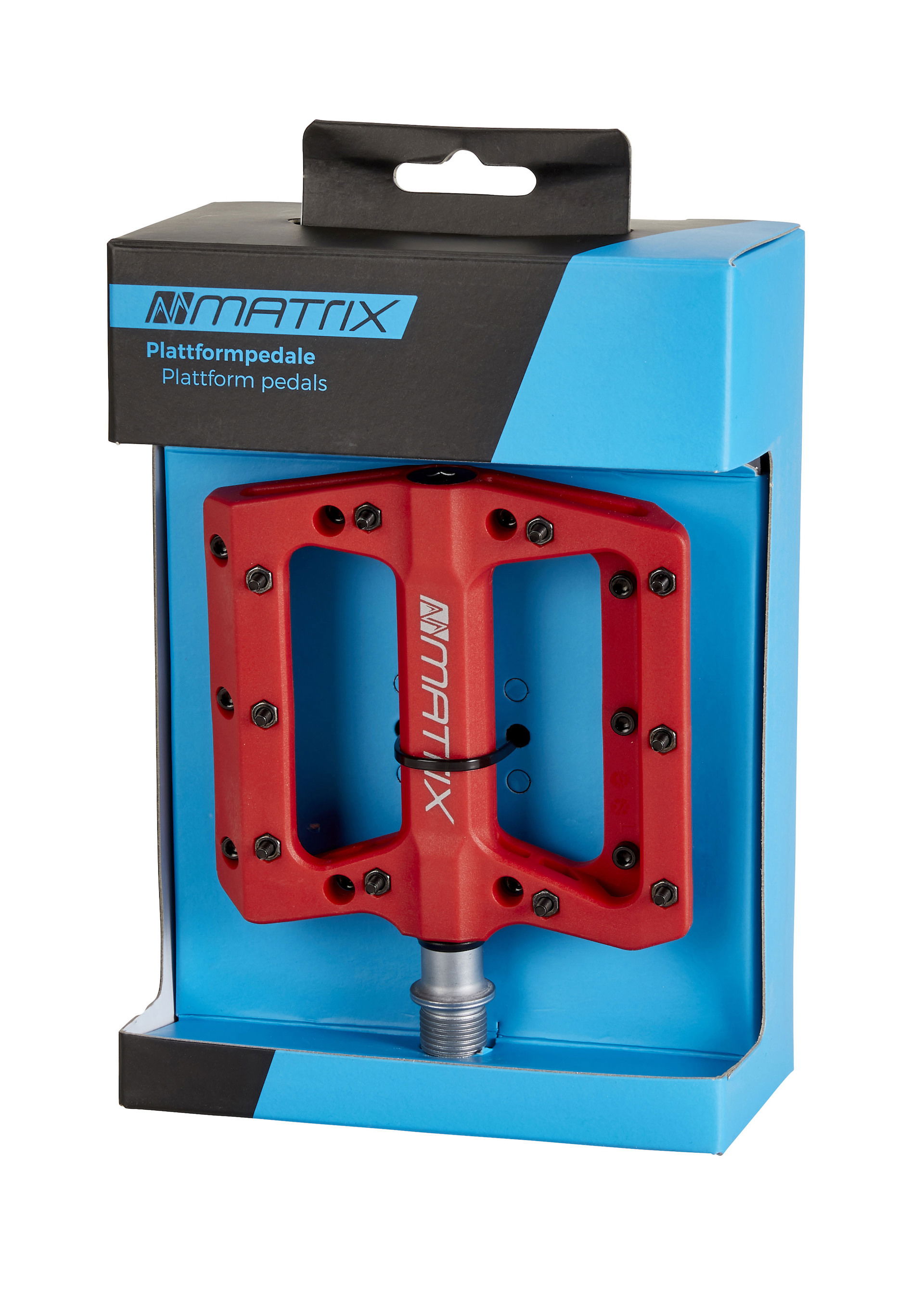 MATRIX Plattformpedal Composite PE76 Gewinde: 9/16 Zoll gedichtetes Gleitlager rot