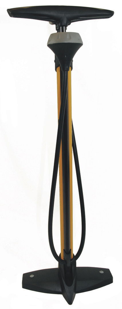 MATRIX Standpumpe mit Manometer SP70 gelb / schwarz