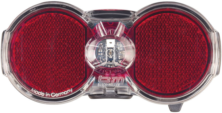 B&M LED Batterierücklicht Toplight Flat permanent Befestigung: Gepäckträger An-/Ausschalter: Ja Bolzenabstand: 50 / 80 mm