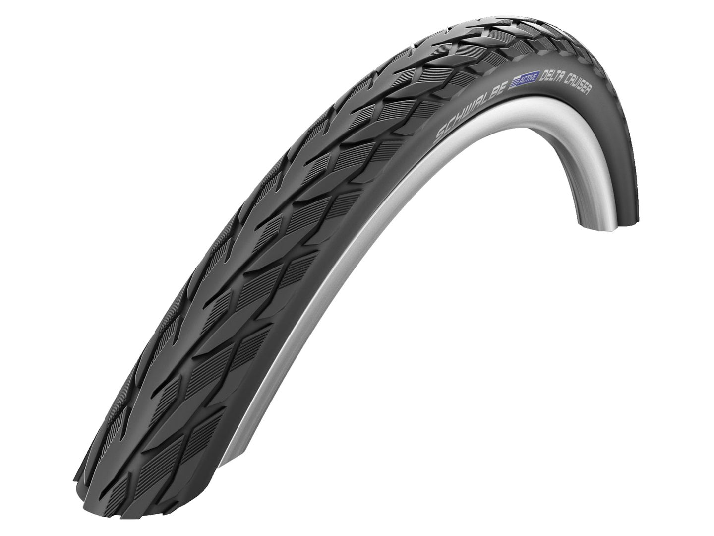 SCHWALBE Fahrradreifen Delta Cruiser HS 431 24 Zoll ETRTO: 37-540 Draht TwinSkin schwarz / weiß