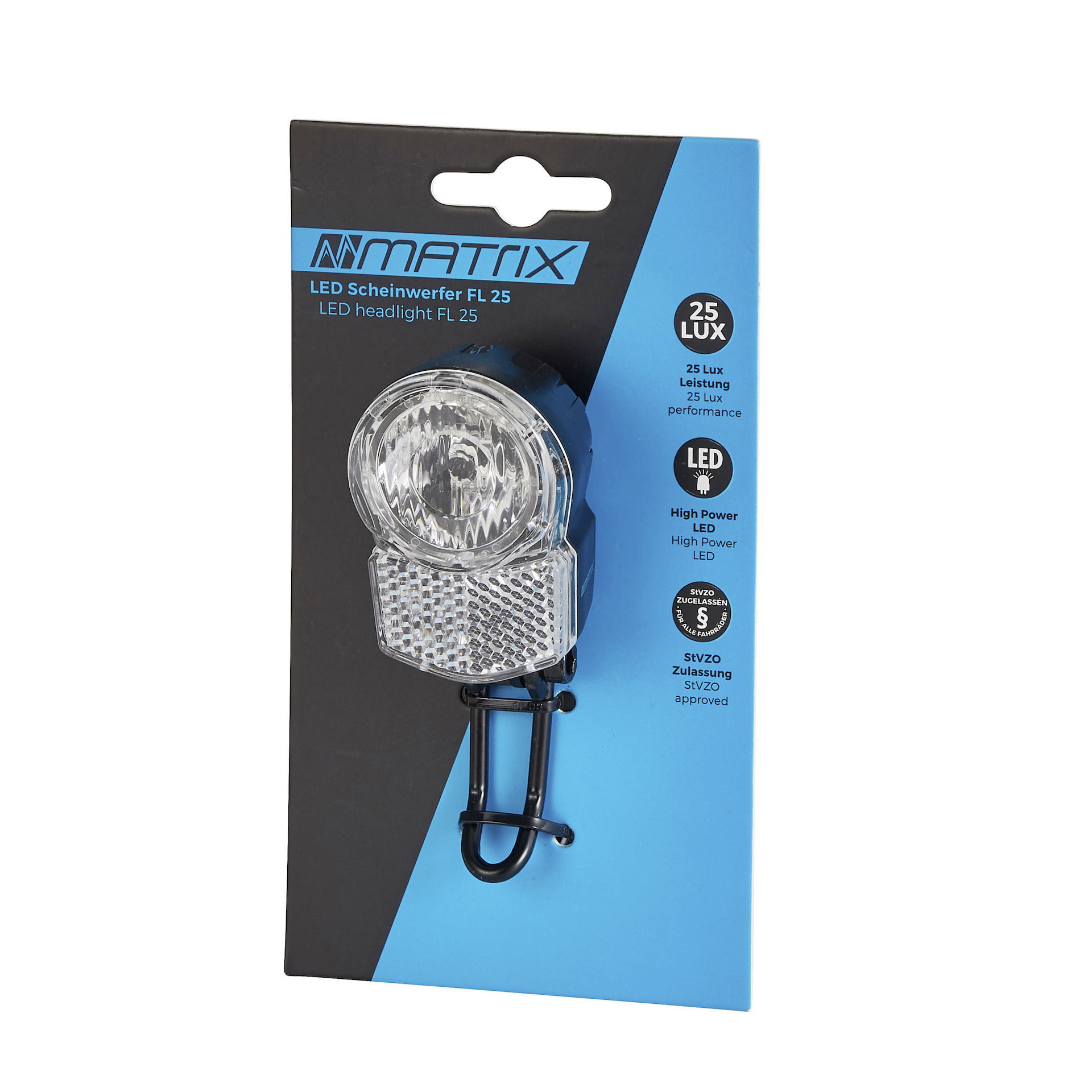 MATRIX LED Scheinwerfer 25 LUX FL25 Befestigung: Gabelkrone schwarz An-/Ausschalter: Ja