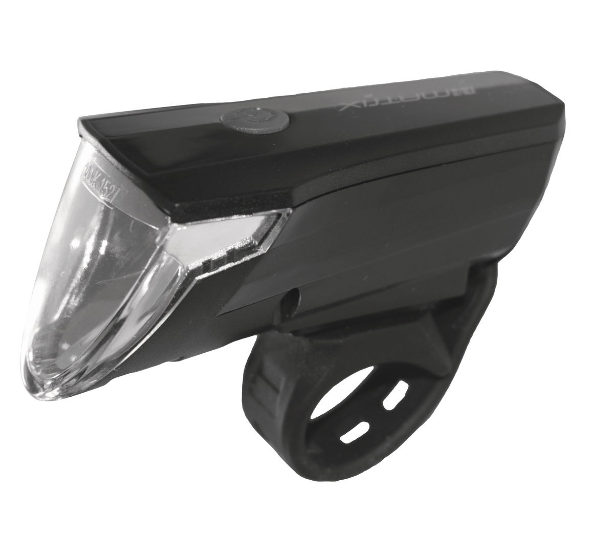 MATRIX LED Akkufrontleuchte 60 LUX BFL 25 inkl. Lithium Akku 3.7V/1300mAh Befestigung: Lenker schwarz