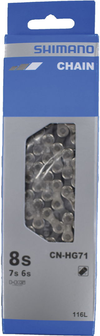 SHIMANO Fahrrad Kette CNHG71 Kompatibilität: 6/7/8-fach silber 116 Glieder