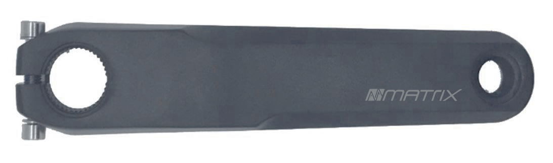 MATRIX Kurbelarmsatz Alu Shimano E6100/7000/8000 schwarz Kurbellänge: 170 mm Für Shimano E6100/7000/8000