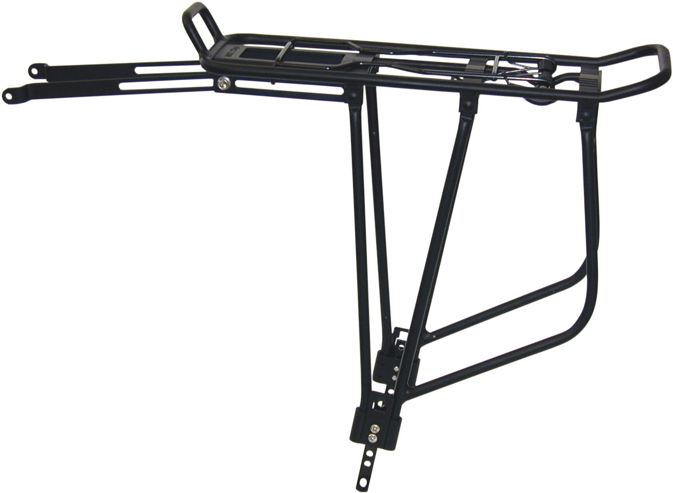 MATRIX Gepäckträger CA5 Aluminium Hinterrad 24-28 Zoll schwarz matt Federklappe