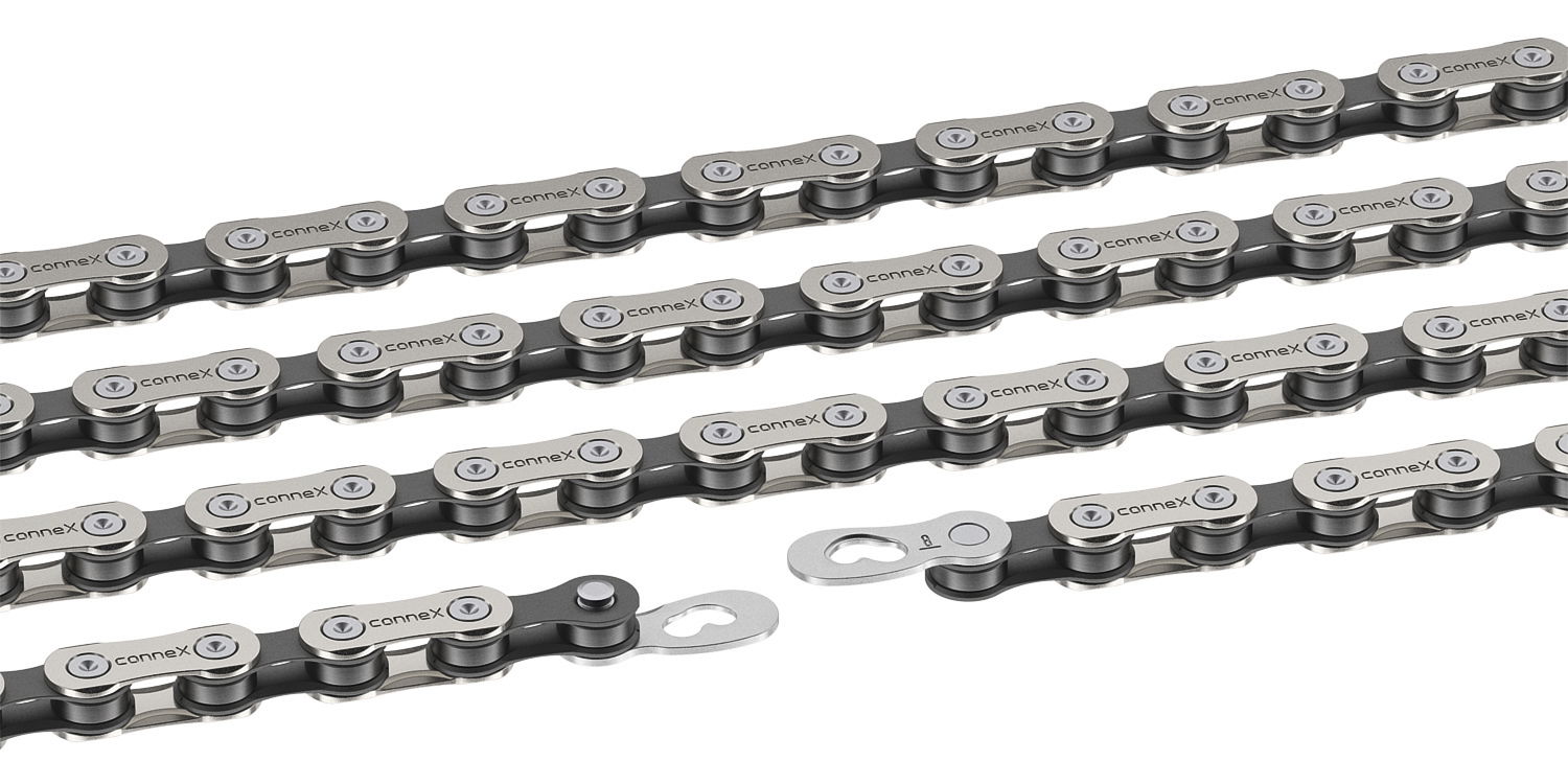 CONNEX Fahrradkette 804 | 6/7/8-fach | 114 Glieder | schwarz/silber