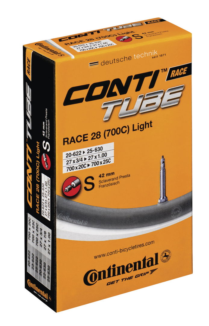 CONTINENTAL Fahrradschlauch SV Race Light 28 Zoll ETRTO 18/25-622/630 42mm