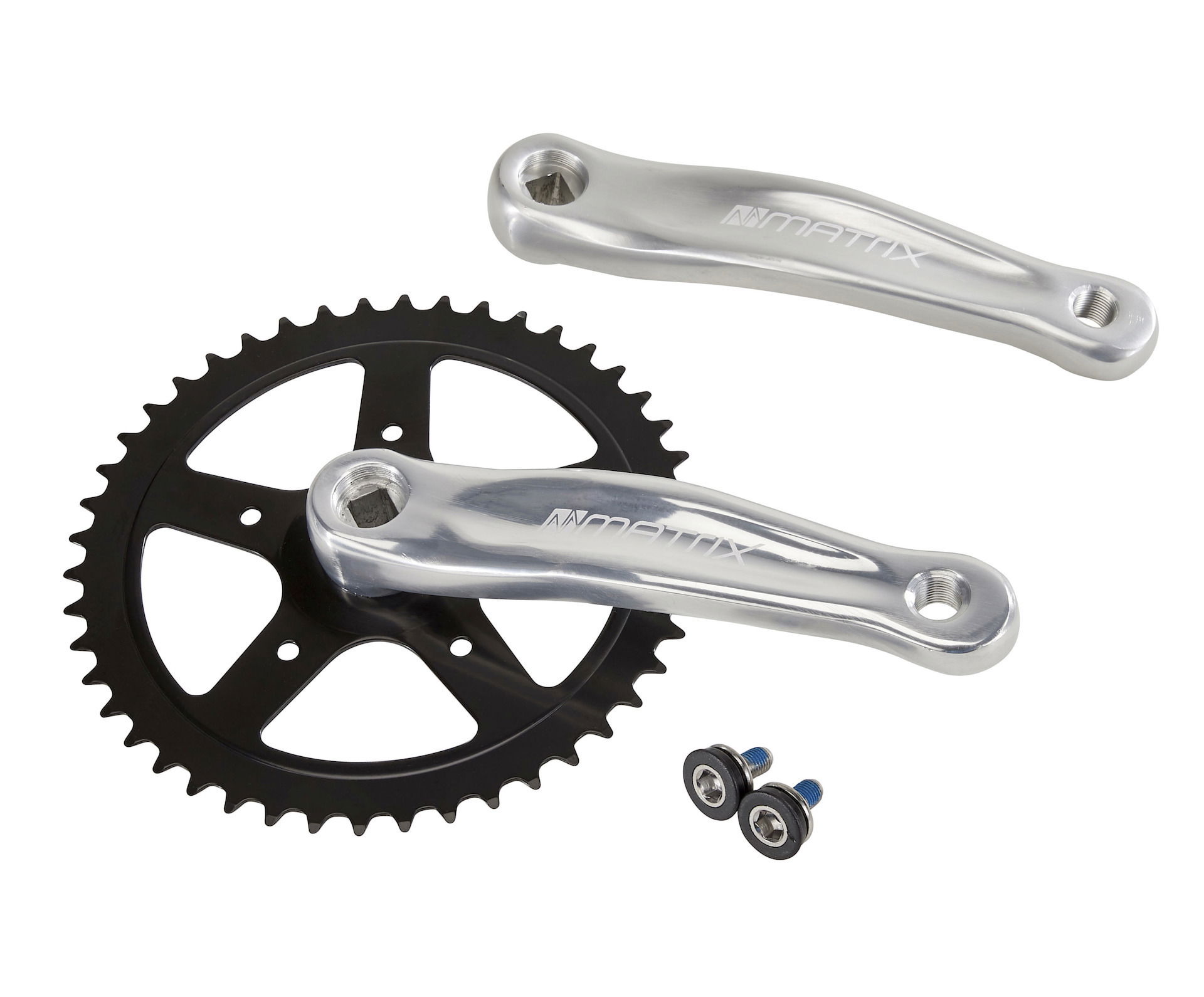 MATRIX Kettenradgarnitur Alu 4-kant für City Rad silber polish 46 Zähne