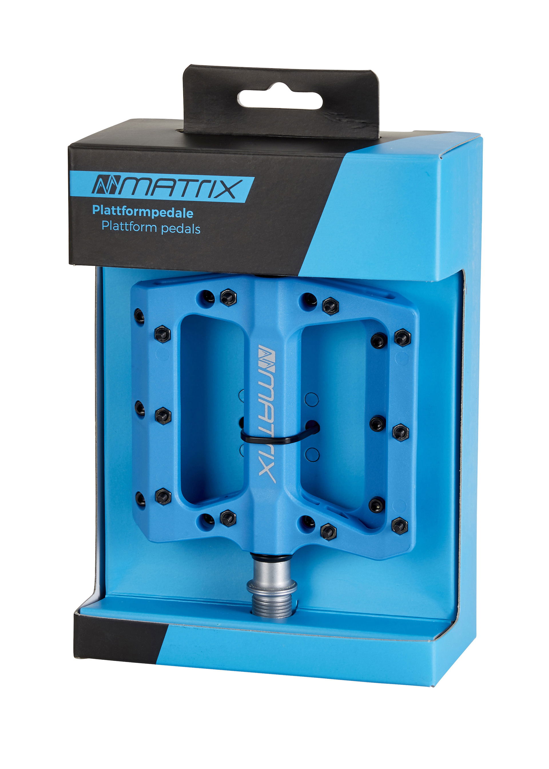 MATRIX Plattformpedal Composite PE76 Gewinde: 9/16 Zoll gedichtetes Gleitlager blau