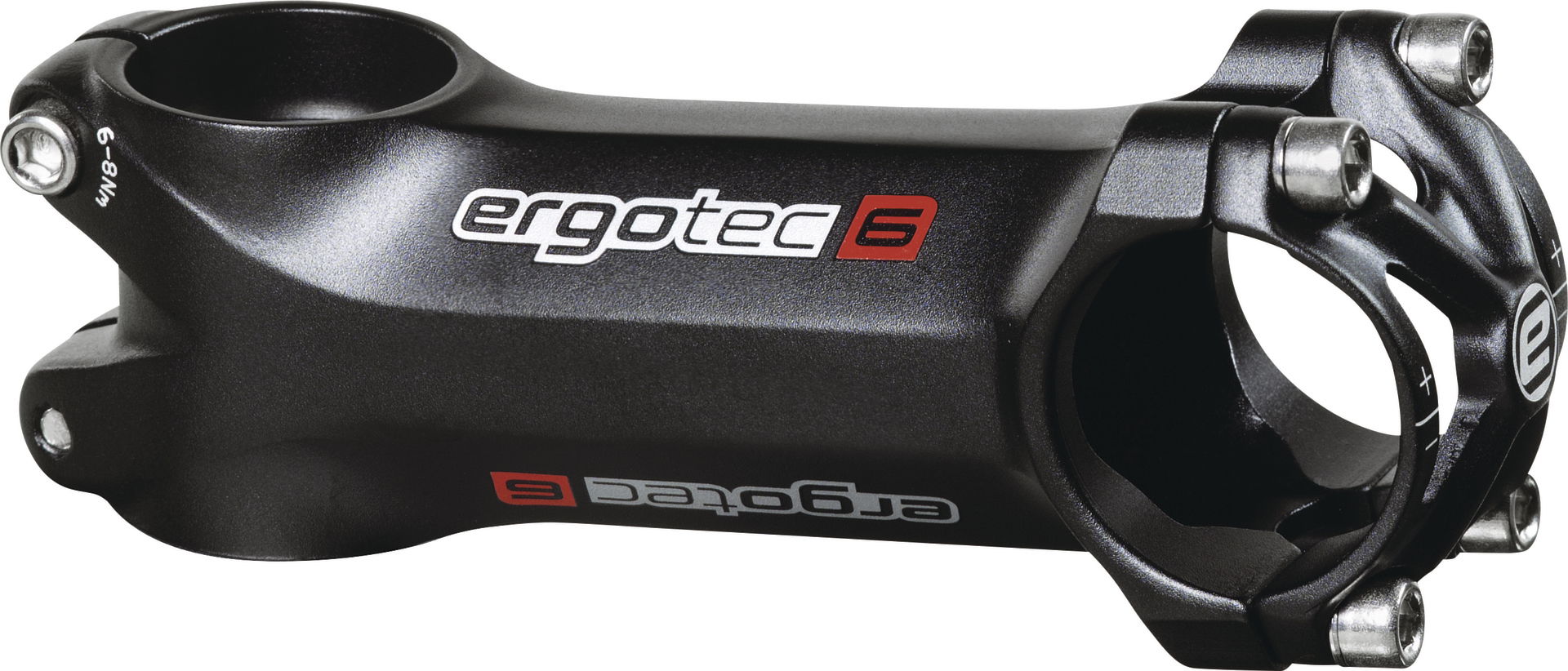 ERGOTEC Ahead-Vorbau Piranha Alu Lenkerklemmdurchmesser: 31,8 mm | Auslage: 80 mm | SB-Verpackung | schwarz-matt