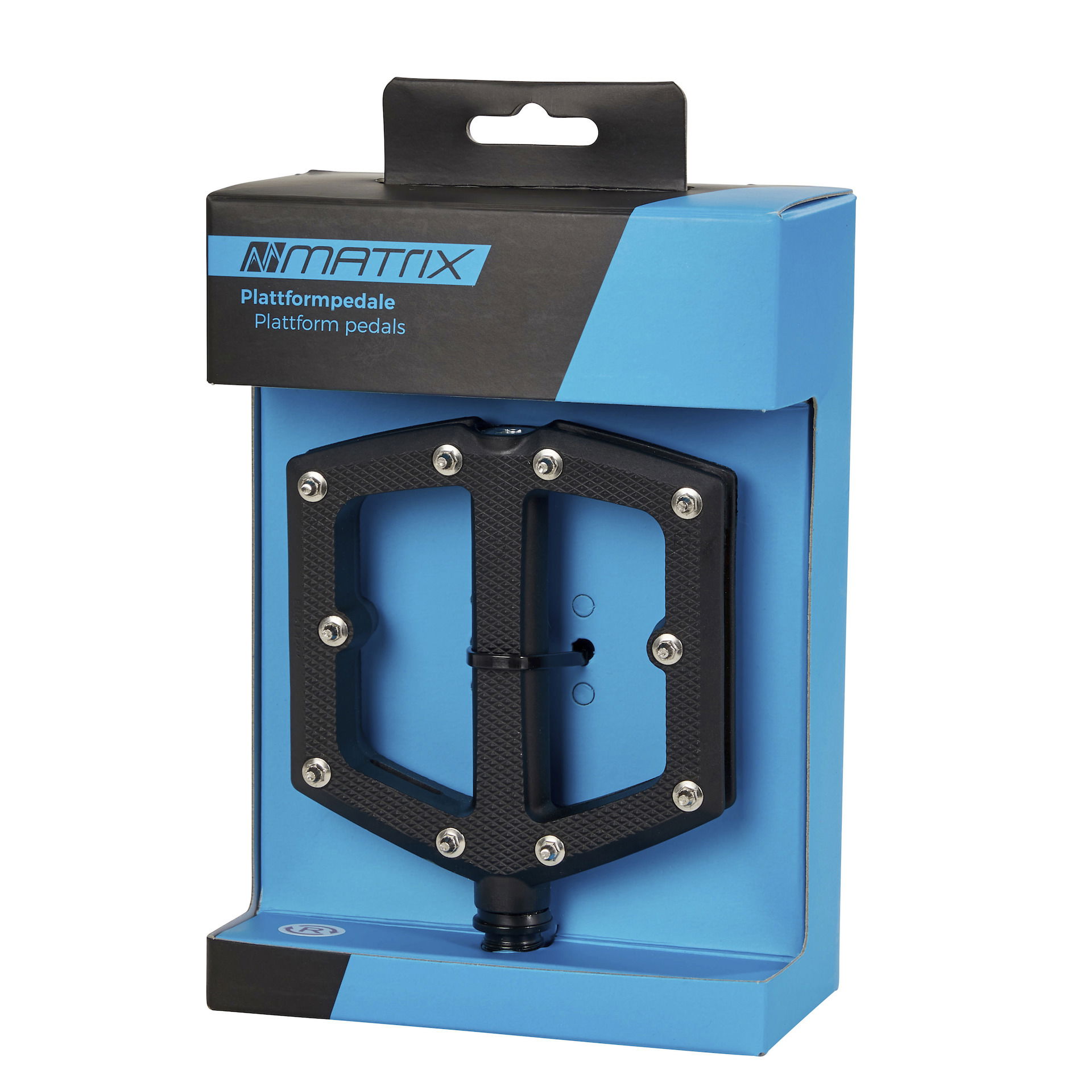 MATRIX Plattformpedal PE48 Gewinde: 9/16 Zoll gedichtetes Industrielager schwarz