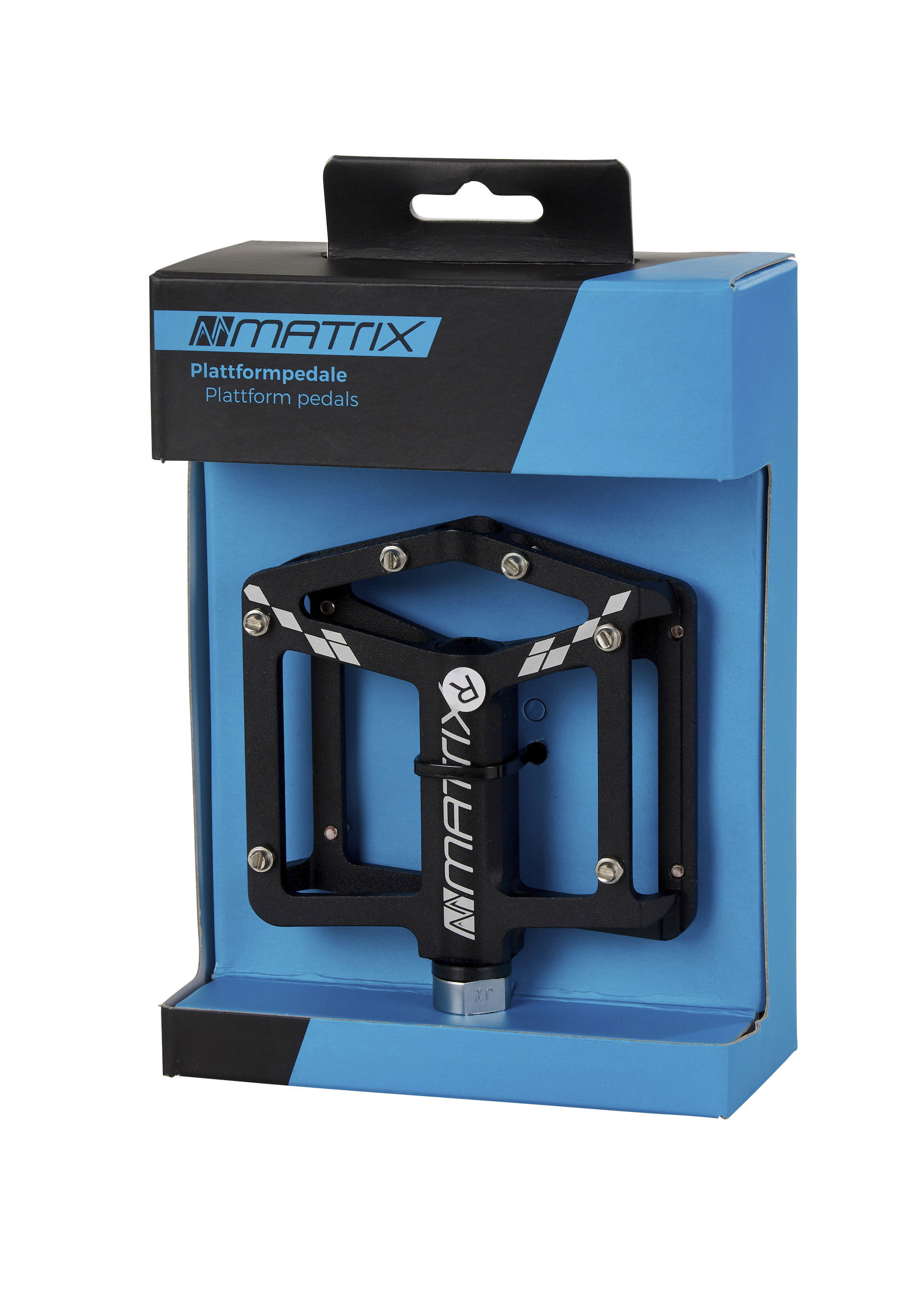 MATRIX Plattformpedal PE45 Gewinde: 9/16 Zoll gedichtetes Industrielager schwarz