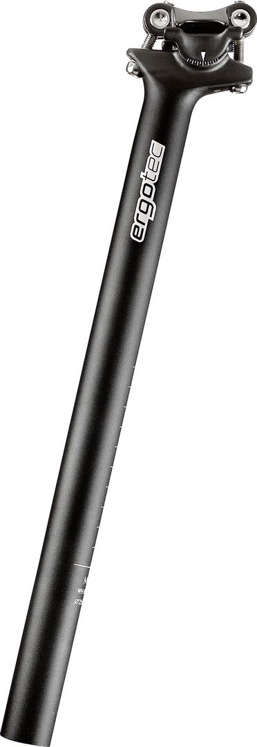 ERGOTEC Patentsattelstütze Alu Skalar schwarz-sandgestrahltLänge: 400 mm Durchmesser: 28,6 mm