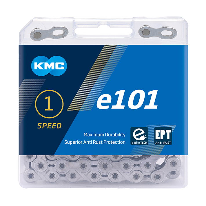 KMC E-Bike Kette e101 EPT Nabenschaltung Silber 112 Glieder MissingLink