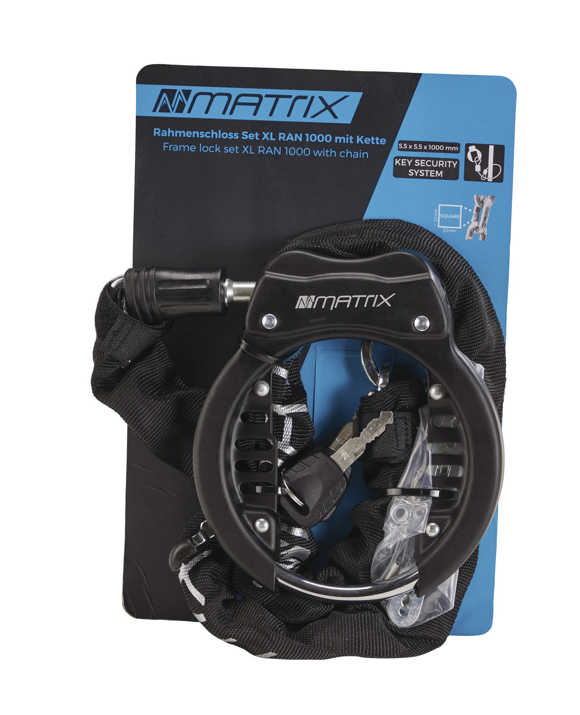 MATRIX Rahmenschloss Set XL RAN 1000 schwarz Länge: 1000 mm