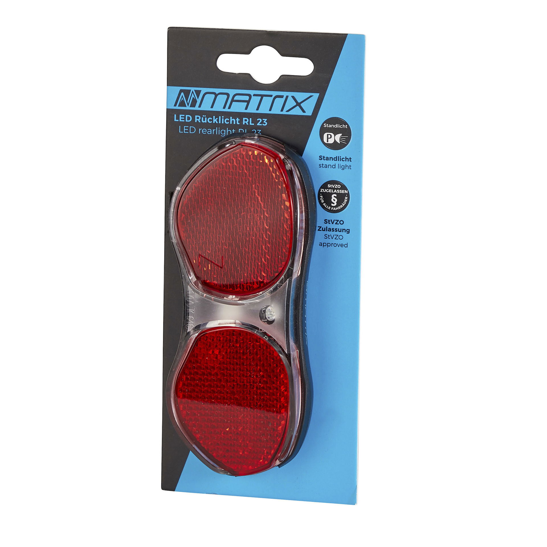 MATRIX Rücklicht RL23 Befestigung: Gepäckträger schwarz Bolzenabstand: 80 mm