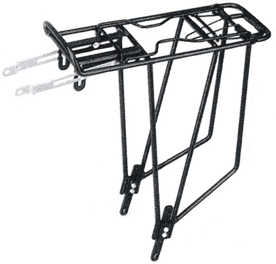 MATRIX Gepäckträger CA4 Schwarz Matt Alu für 26-28 Zoll Fahrräder