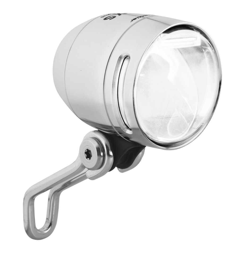 B&M Dynamo-Scheinwerfer Lumotec IQ-XS T senso plus Befestigung: Gabelkrone silber An-/Ausschalter: Ja
