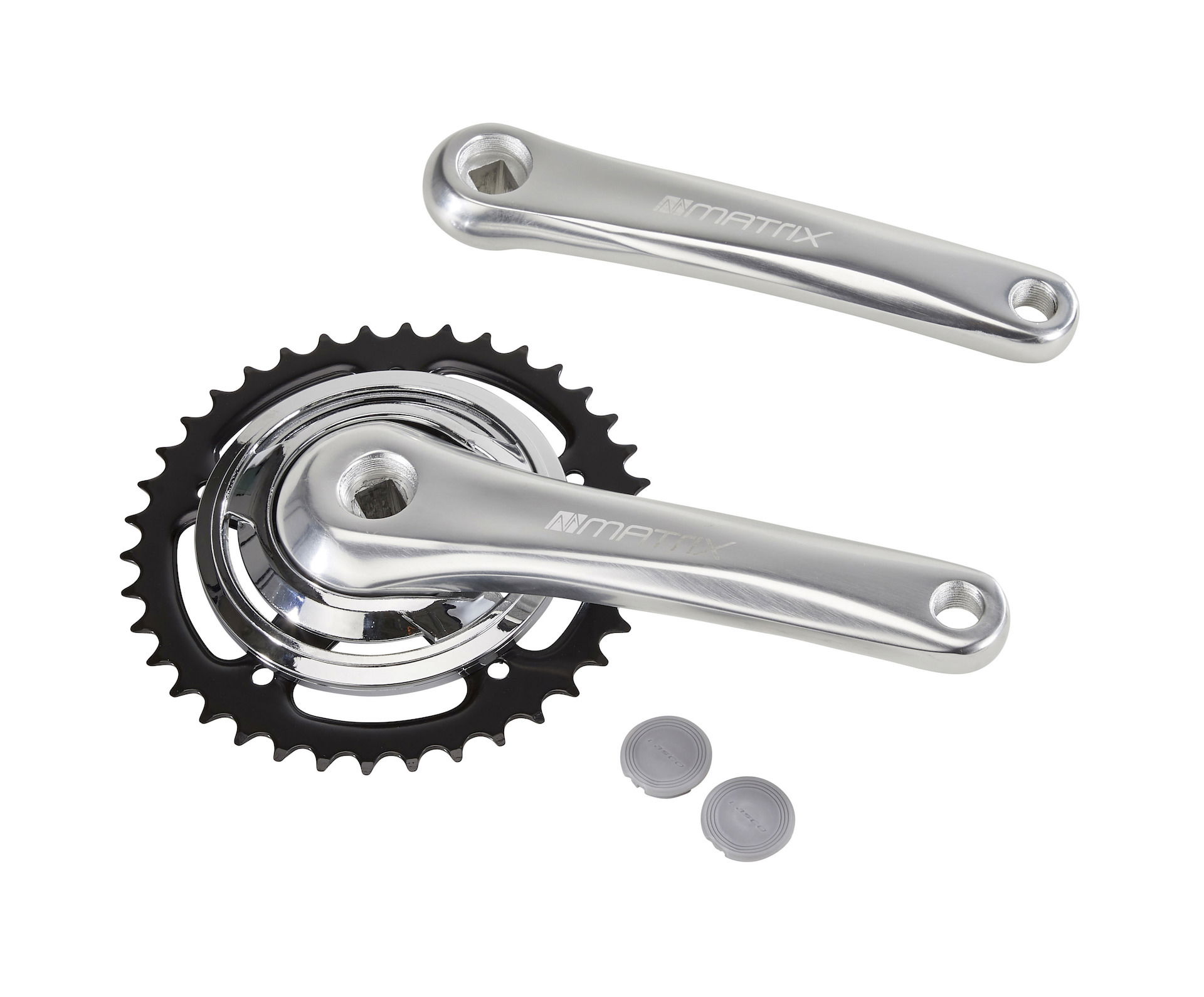 MATRIX Kettenradgarnitur Alu 4-kant für City Rad silber polish 38 Zähne