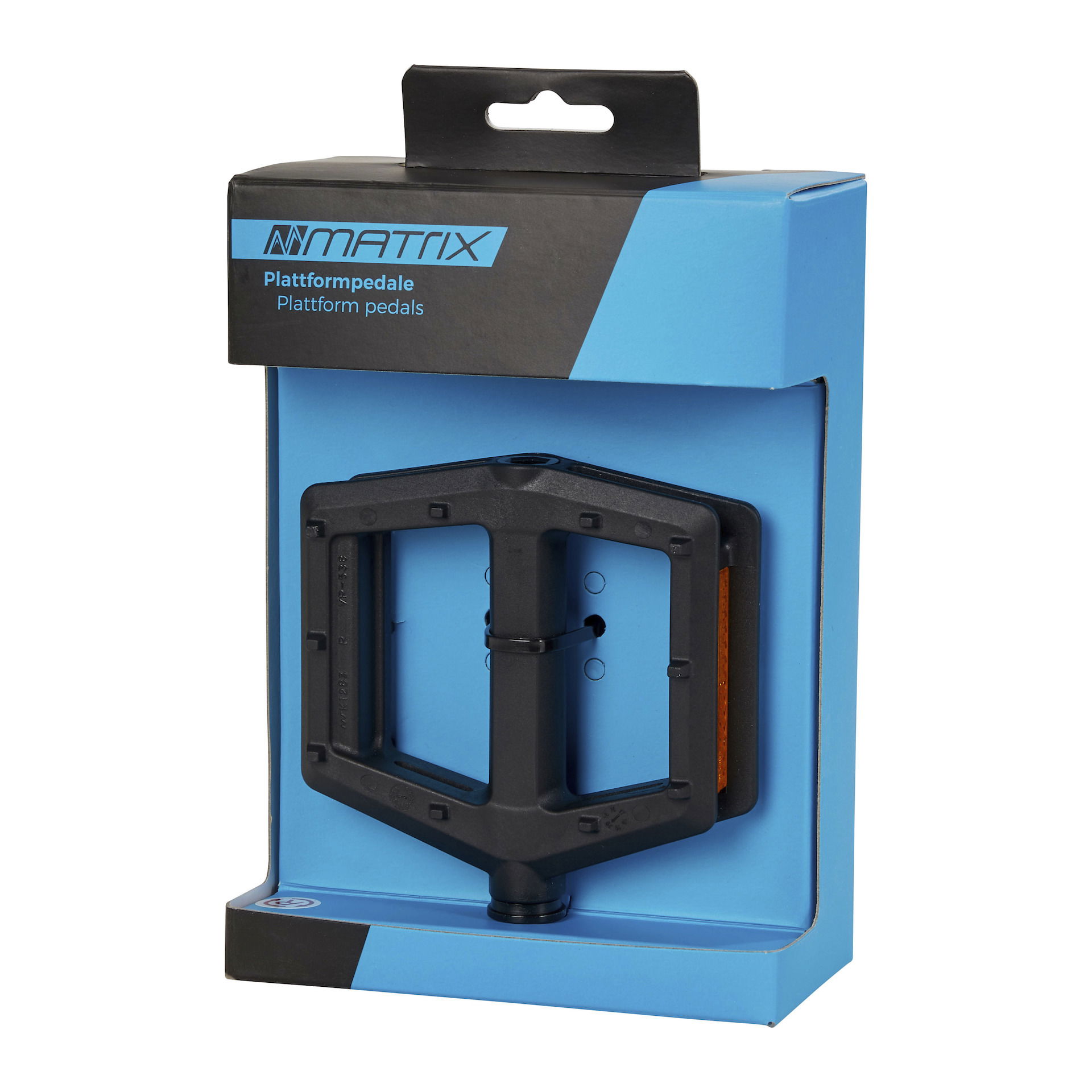 MATRIX Plattformpedal Composite PE78 Gewinde: 9/16 Zoll gedichtetes Industrielager schwarz