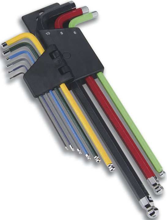 MATRIX Innensechskant-Set 9-teilig Schlüsselgröße: 1,5 / 2 / 2,5 / 3 / 4 / 5 / 6 / 8 / 10 mm