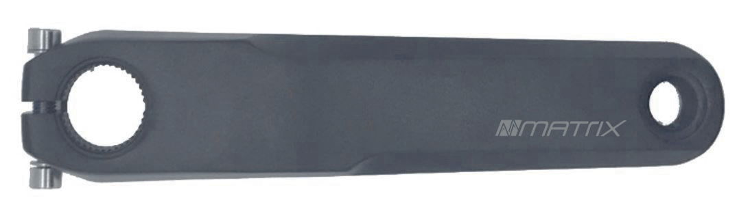 MATRIX Kurbelarmsatz Alu Shimano E6100/7000/8000 schwarz Kurbellänge: 165 mm Für Shimano E6100/7000/8000